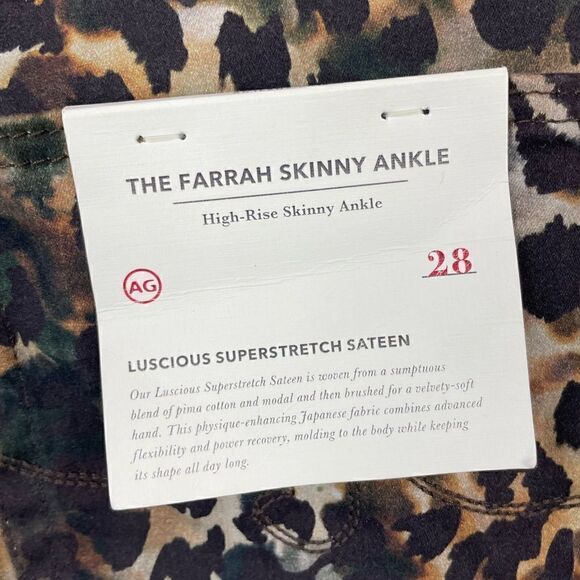 NWT Adriano Goldschmidt The Farrah Skinny Ankle Leopard Print Pants Size 28 - Picture 7 of 8